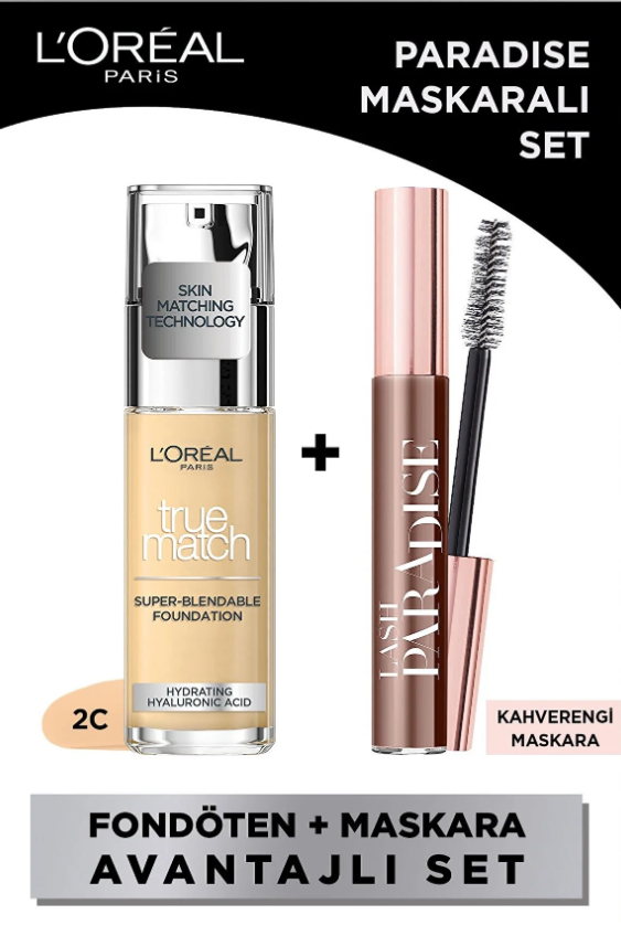 L’Oréal Paris True Match ve Paradise Maskara Seti