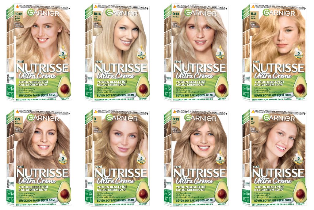 garnier nutrisse sarı saç renkleri