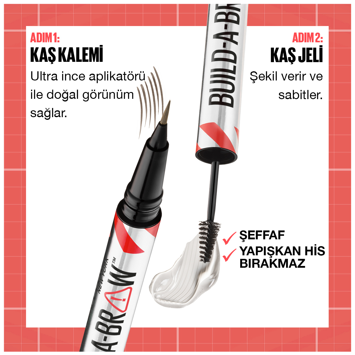 Maybelline Build a Brow 2 in 1 Kaş Kalemi