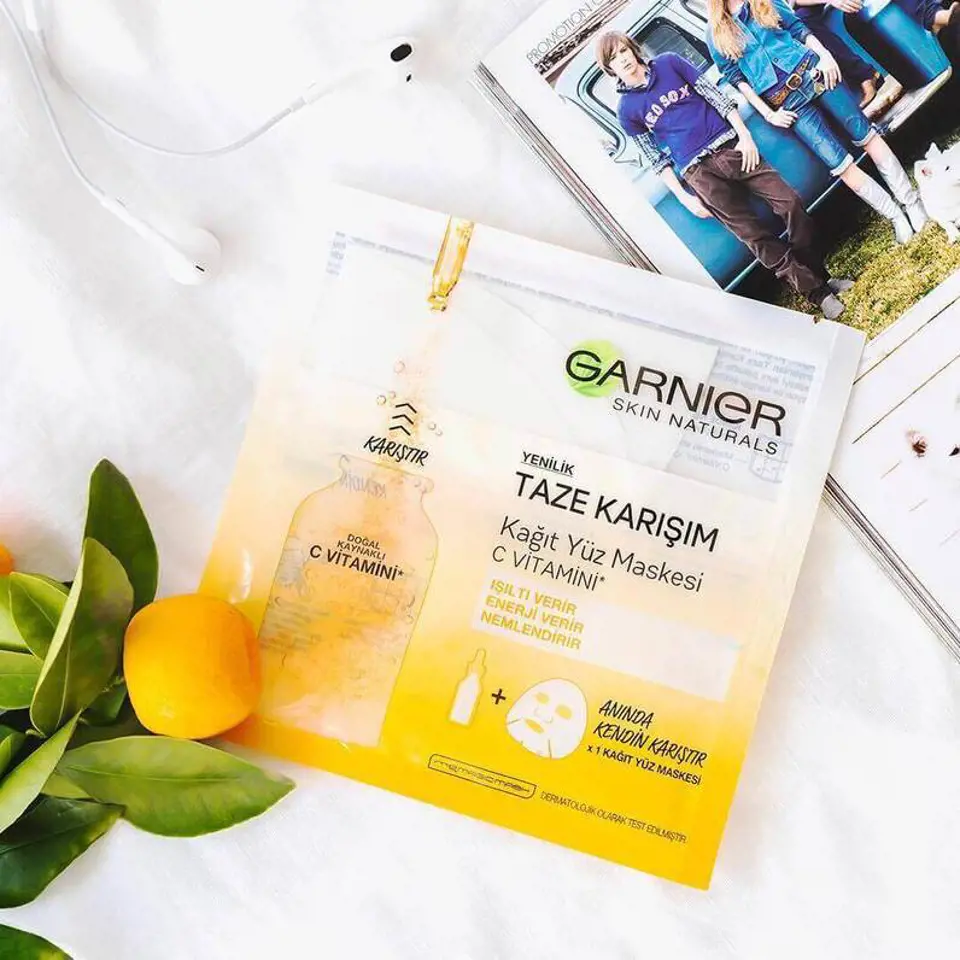 Garnier Taze Karışım C Vitamini Kağıt Yüz Maskesi