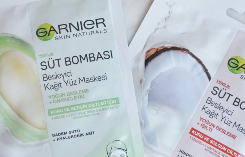 Deniyoruz: Garnier Süt Bombası Kağıt Maskeler