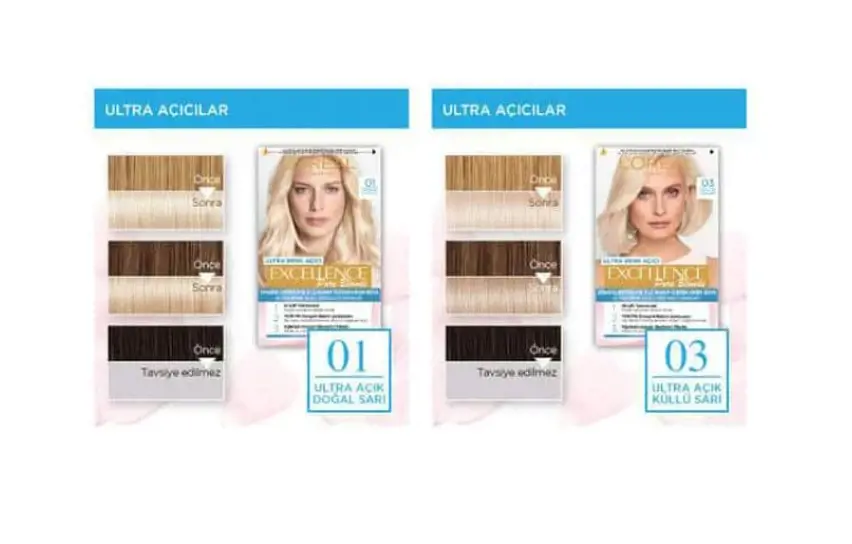 L’Oréal Excellence Pure Blondes Ultra Renk Açıcı Serisi