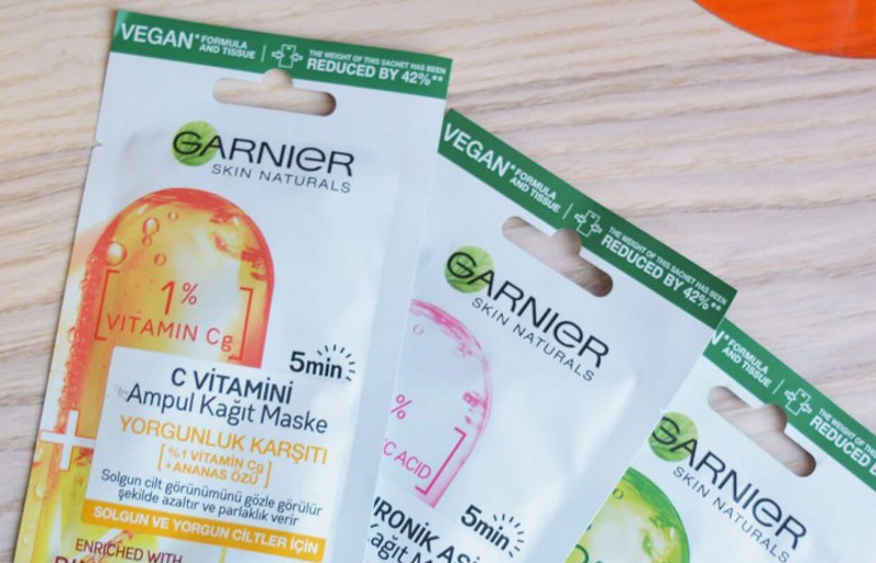 Deniyoruz: Garnier Ampul Kağıt Yüz Maskeleri