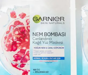 Deniyoruz: Garnier Nem Bombası Canlandırıcı Kağıt Yüz Maskesi