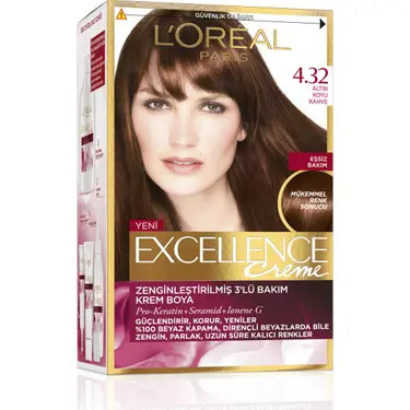 L'Oréal Paris Excellence Creme 4.32 Altın Koyu Kahve rengi